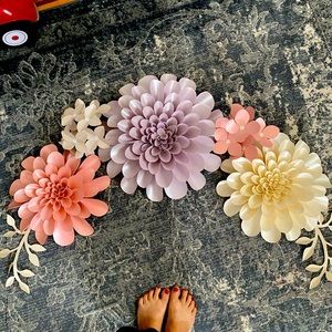 Handmade flowers, Wall decor, Nursery Decor etc